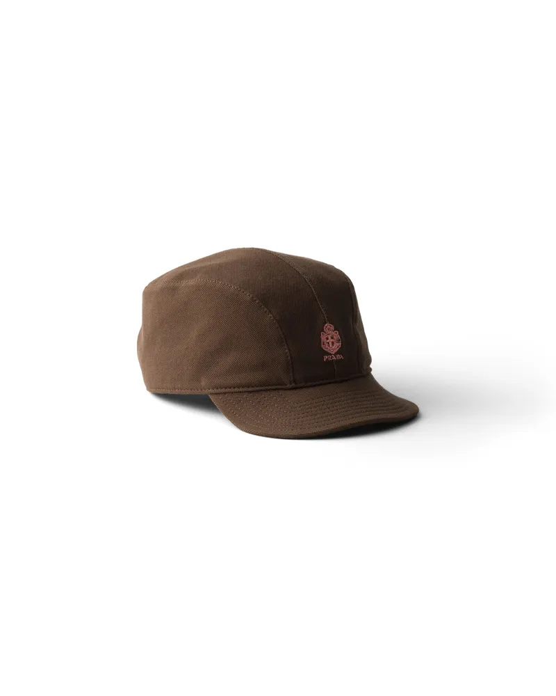 Prada Alte Baseballkappe Aus Piqué, Damen, Ebenholz, Größe Ebenholz
