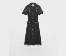 Blusenkleid aus Seiden-Chiffon mit Punktmuster
