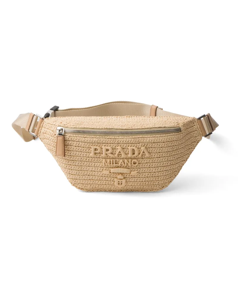 Prada Gehäkelte Gürteltasche, Herren, Natur Natur