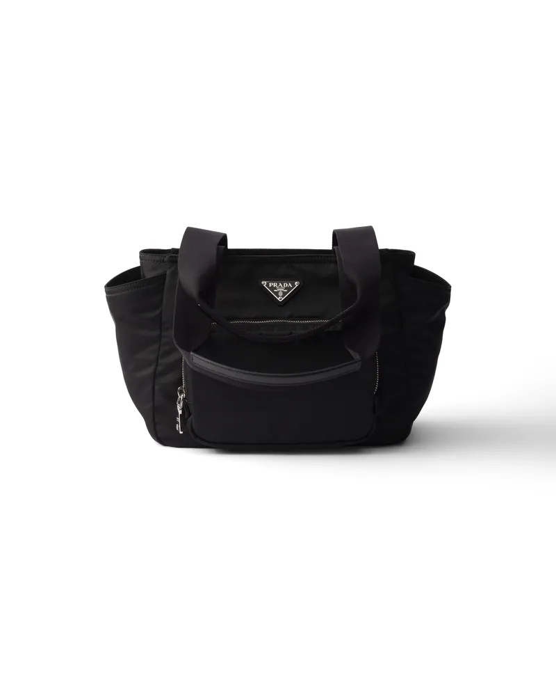 Prada Tote Bag Aus Re-nylon, Damen, Schwarz Schwarz