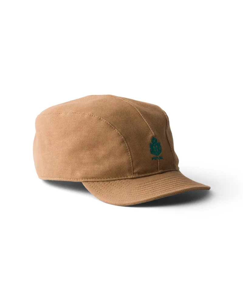 Prada Alte Baseballkappe Aus Piqué, Damen, Khaki, Größe Khaki