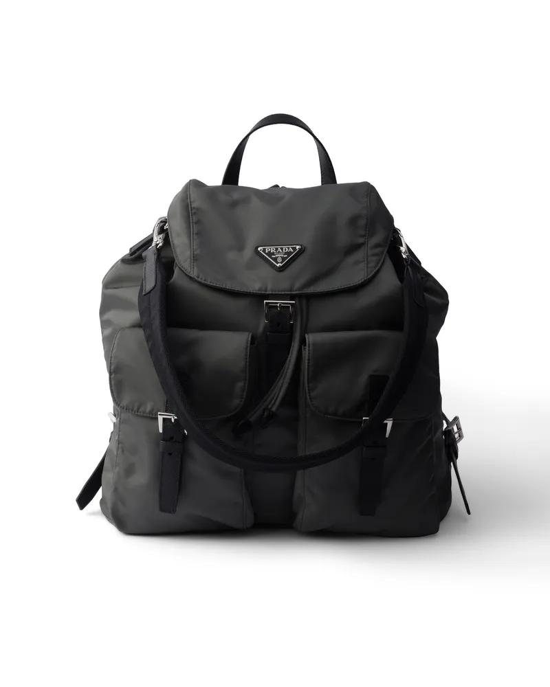 Prada Rucksack Aus Re-nylon, Herren, Quecksilbergrau Quecksilbergrau