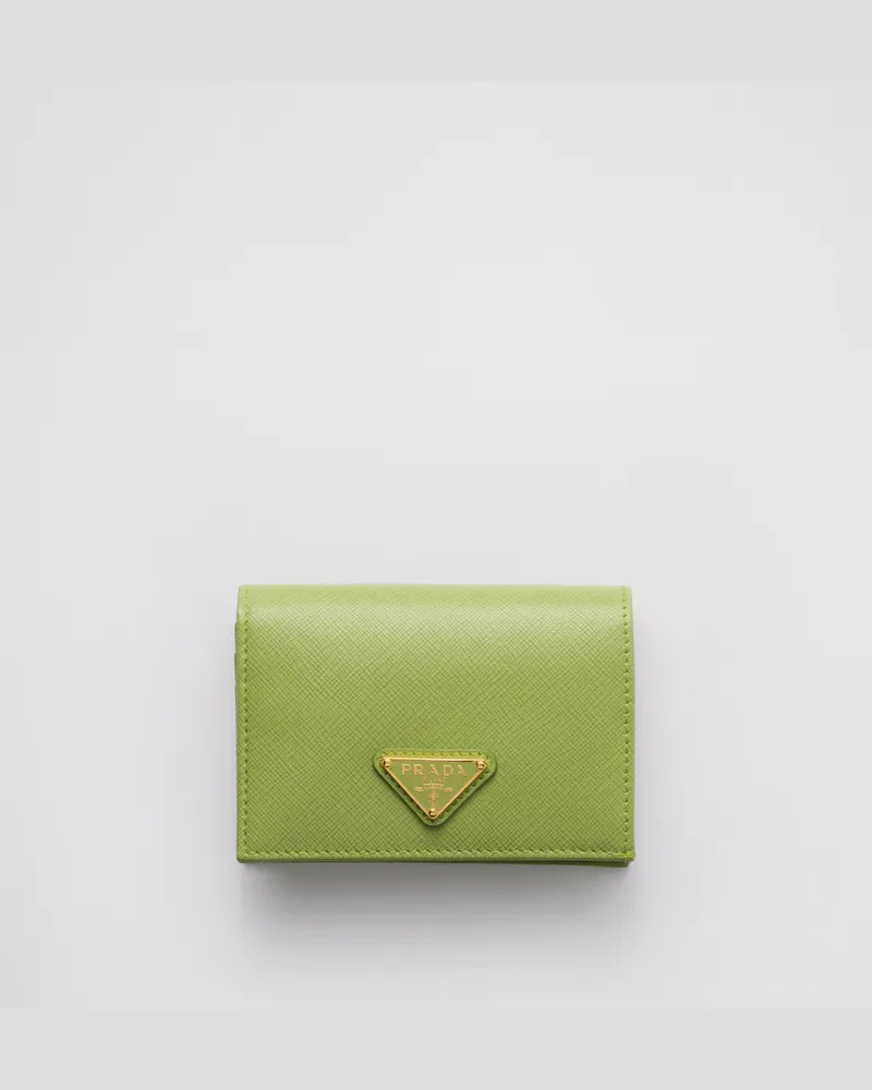Prada Small Saffiano Leather Wallet Wiesengrün