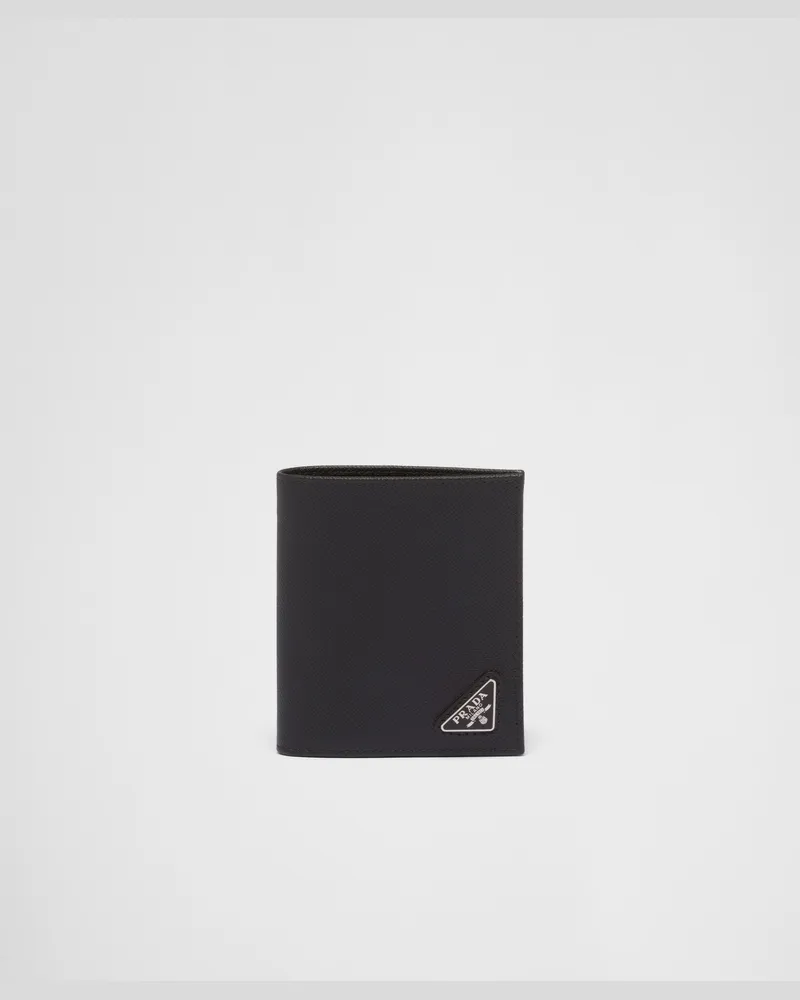 Prada Geldbörse aus Saffiano-Leder Schwarz