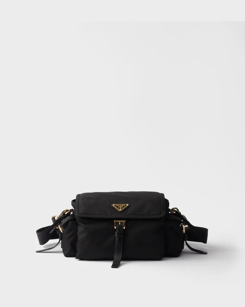Prada Mittelgroße   Explore Schultertasche aus Re-Nylon Schwarz