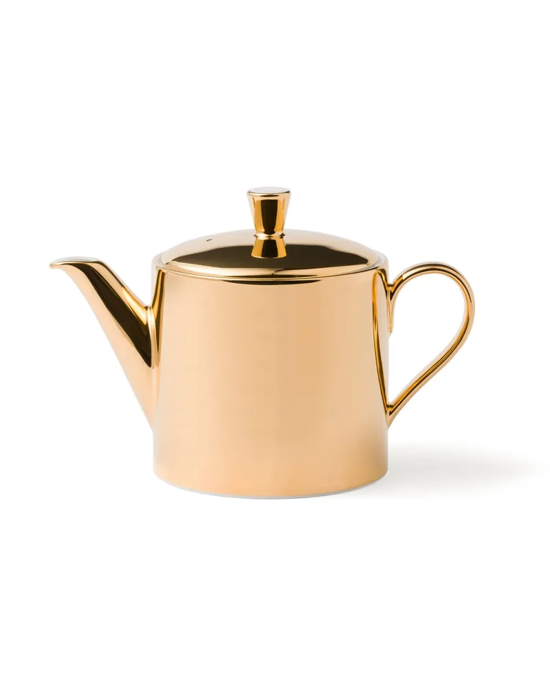 Prada Teekanne Aus Porzellan – Solid Gold, , Gold Gold