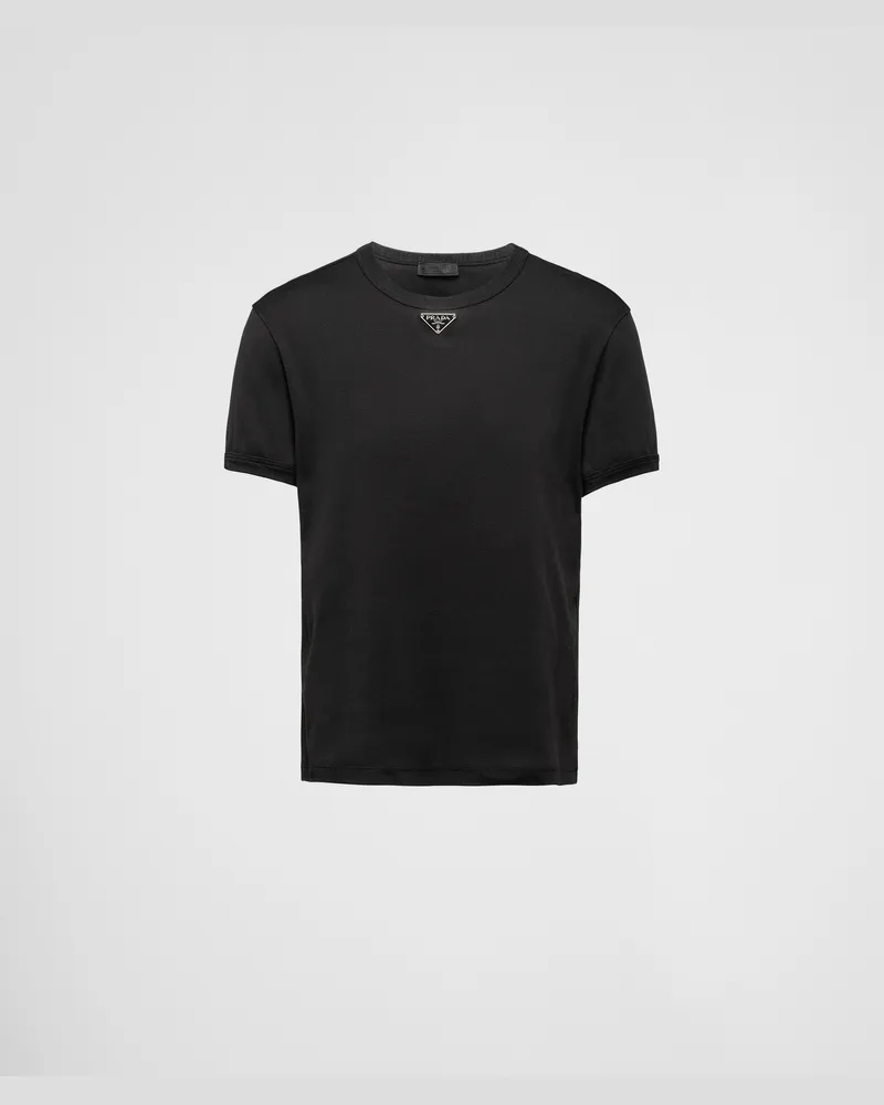 Prada T-Shirt aus Baumwolle Schwarz