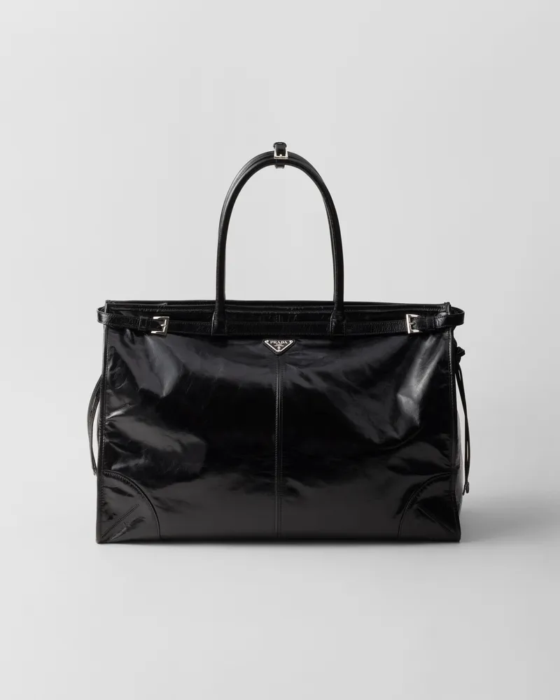 Prada Bonnie Tote Bag aus Leder Schwarz