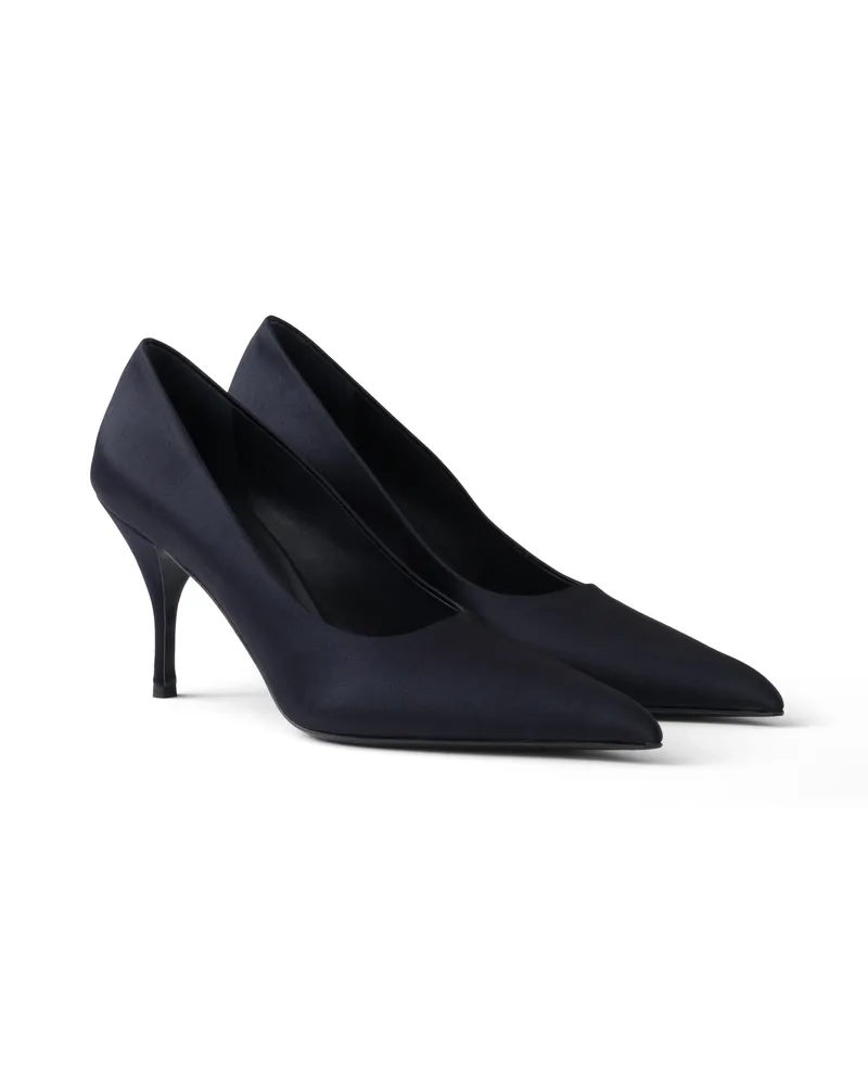 Prada Pumps Aus Satin, Damen, Blau, Größe Blau