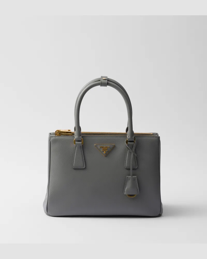 Prada Mittelgroße  Galleria Tasche aus Saffiano-Leder Schiefergrau