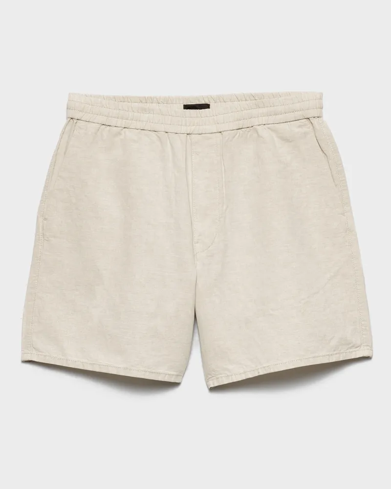 Prada Bermudas aus Chambray Natur