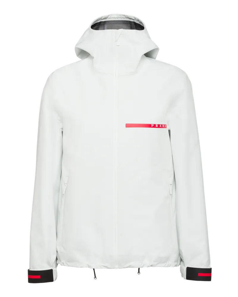 Prada Windbreaker aus Active Re-Nylon Kalkweiss