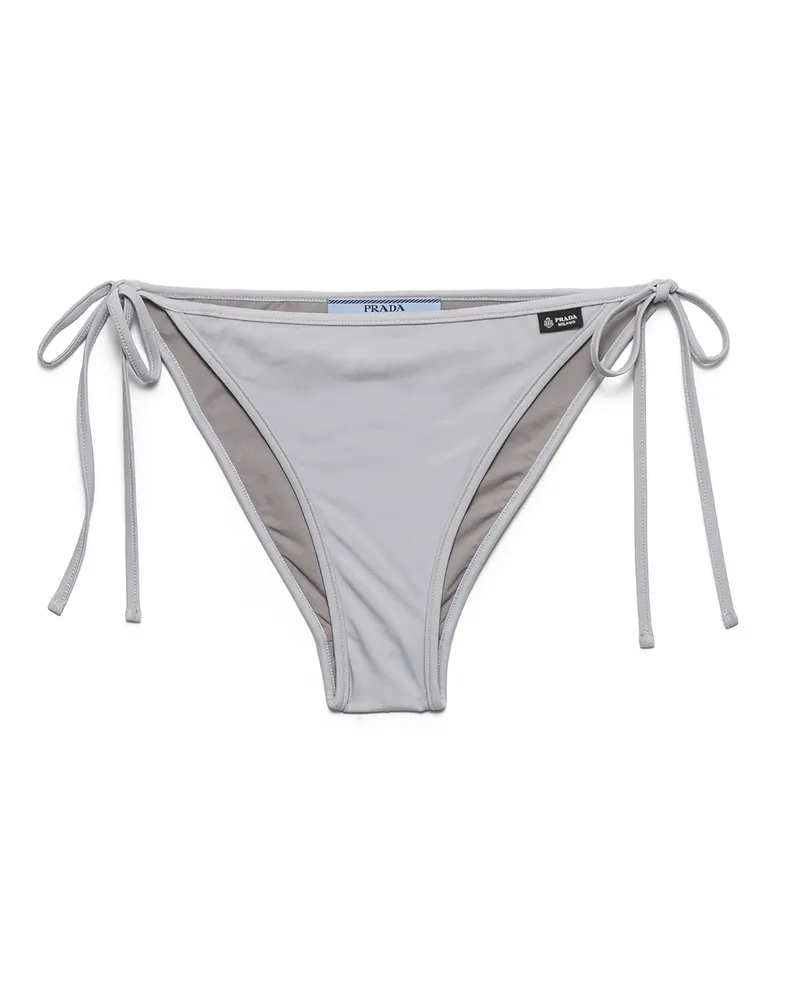Prada Bikini-hose Aus Jersey, Damen, Perlgrau, Größe Perlgrau