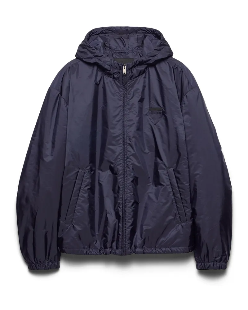 Prada Jacke Aus Re-nylon, Herren, Blau, Größe Blau