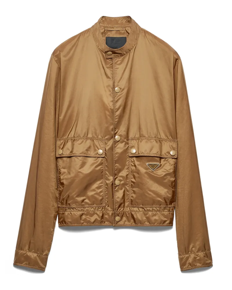 Prada Jacke Aus Re-nylon, Herren, Zimt, Größe Zimt