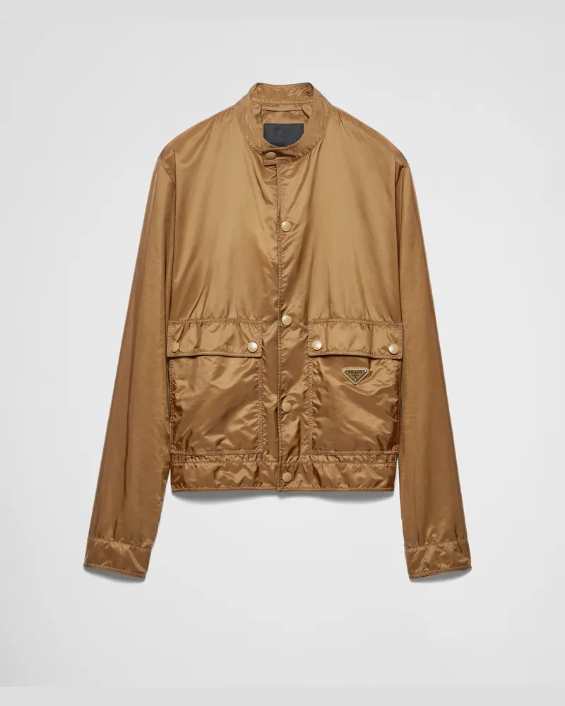Prada Jacke aus Re-Nylon Zimt