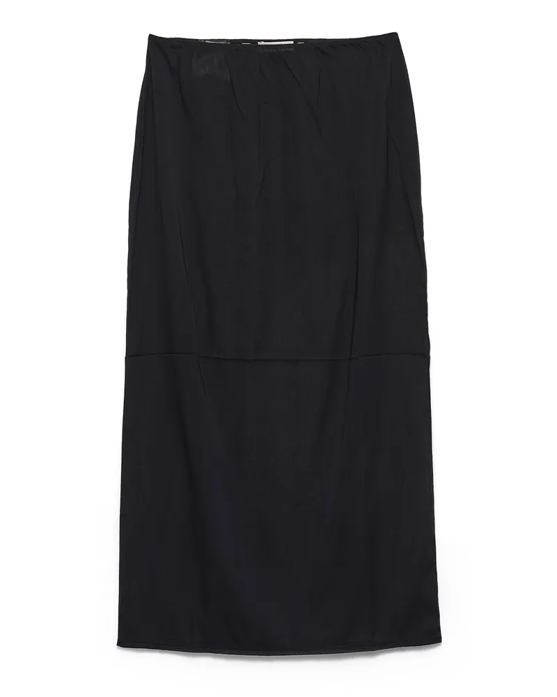 Prada Slip Aus Stretch-seidenchiffon, Damen, Schwarz, Größe Schwarz