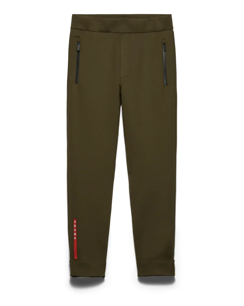 Prada Jogginghose Aus Funktionsgewebe Mit Hitzeversiegelten Nähten, Herren, Militärgrün, Größe Militärgrün