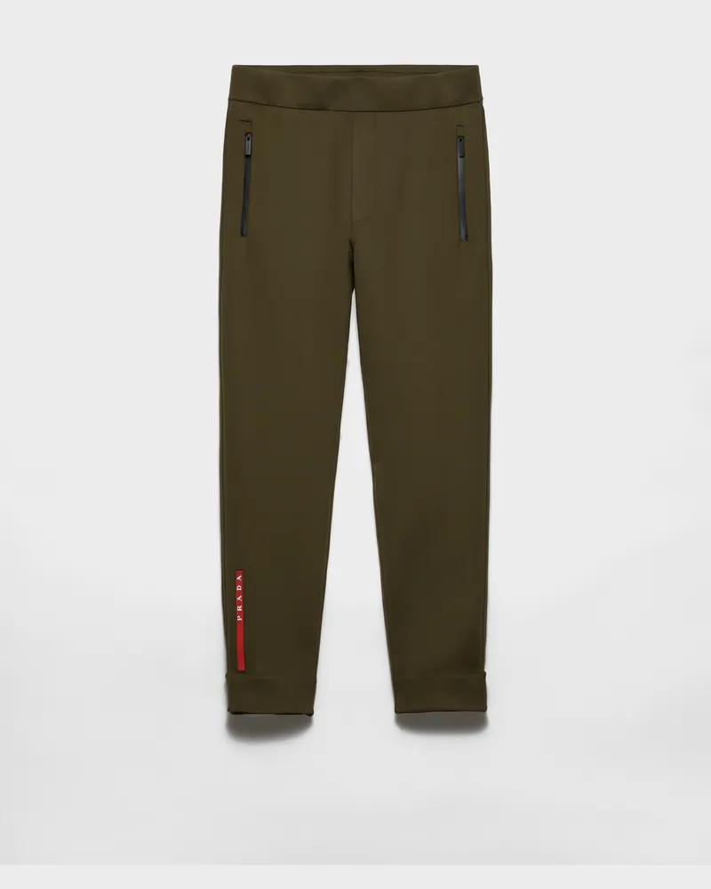 Prada Jogginghose aus Funktionsgewebe mit hitzeversiegelten Nähten Militärgrün