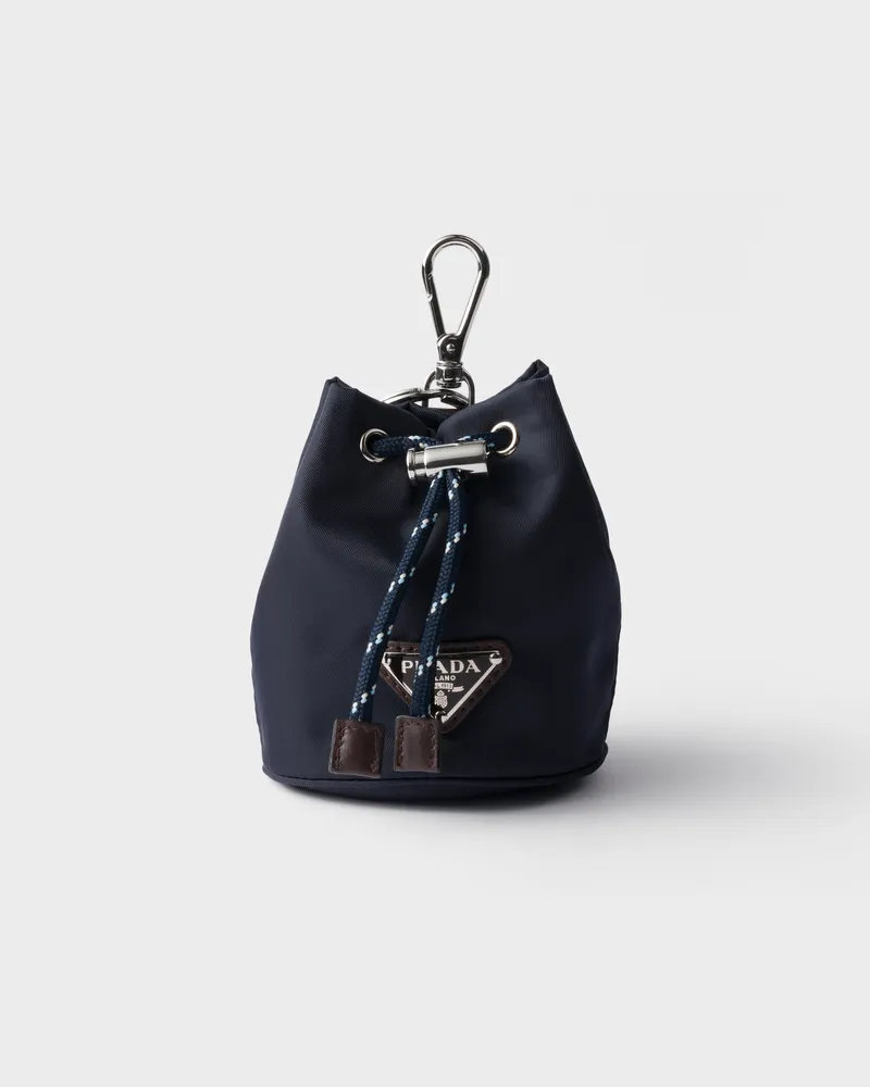 Prada Speedrock Schlüsselanhänger aus Re-Nylon Blau