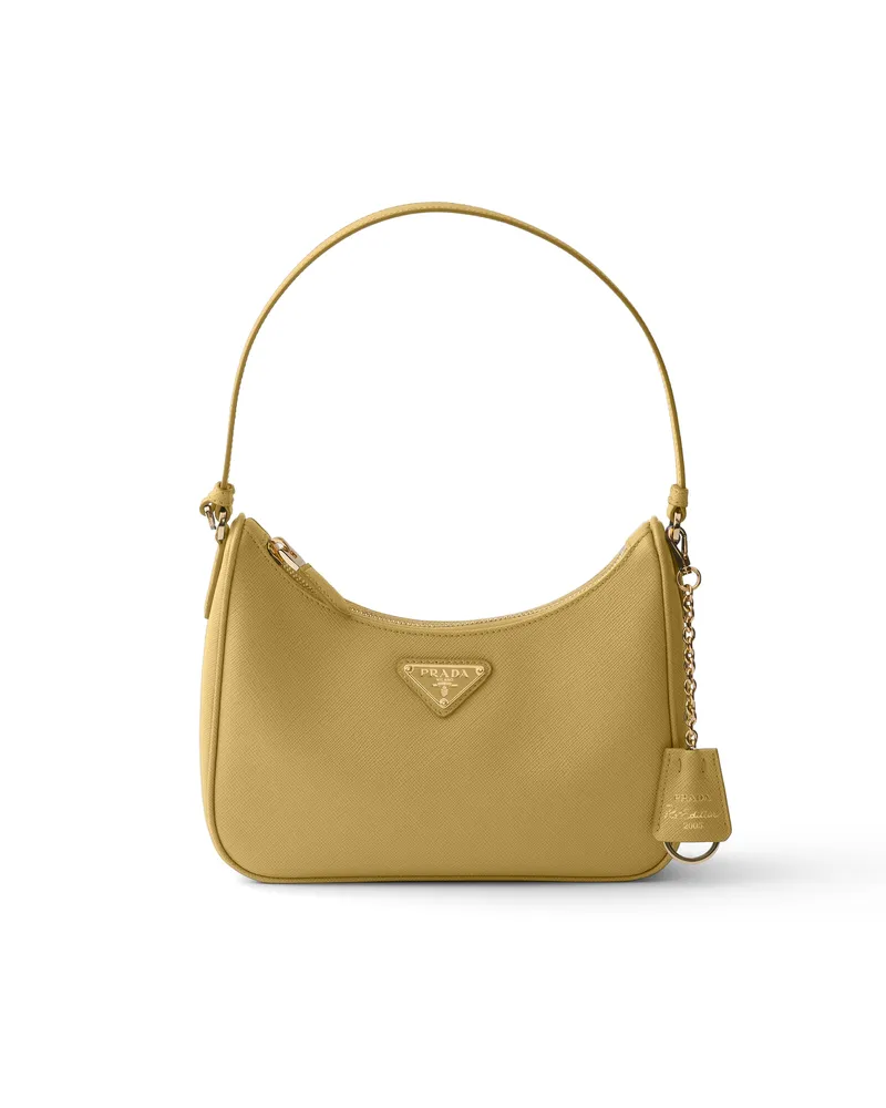 Prada Re-edition 2005 Saffiano Leather Mini-bag, Damen, Vanille Vanille
