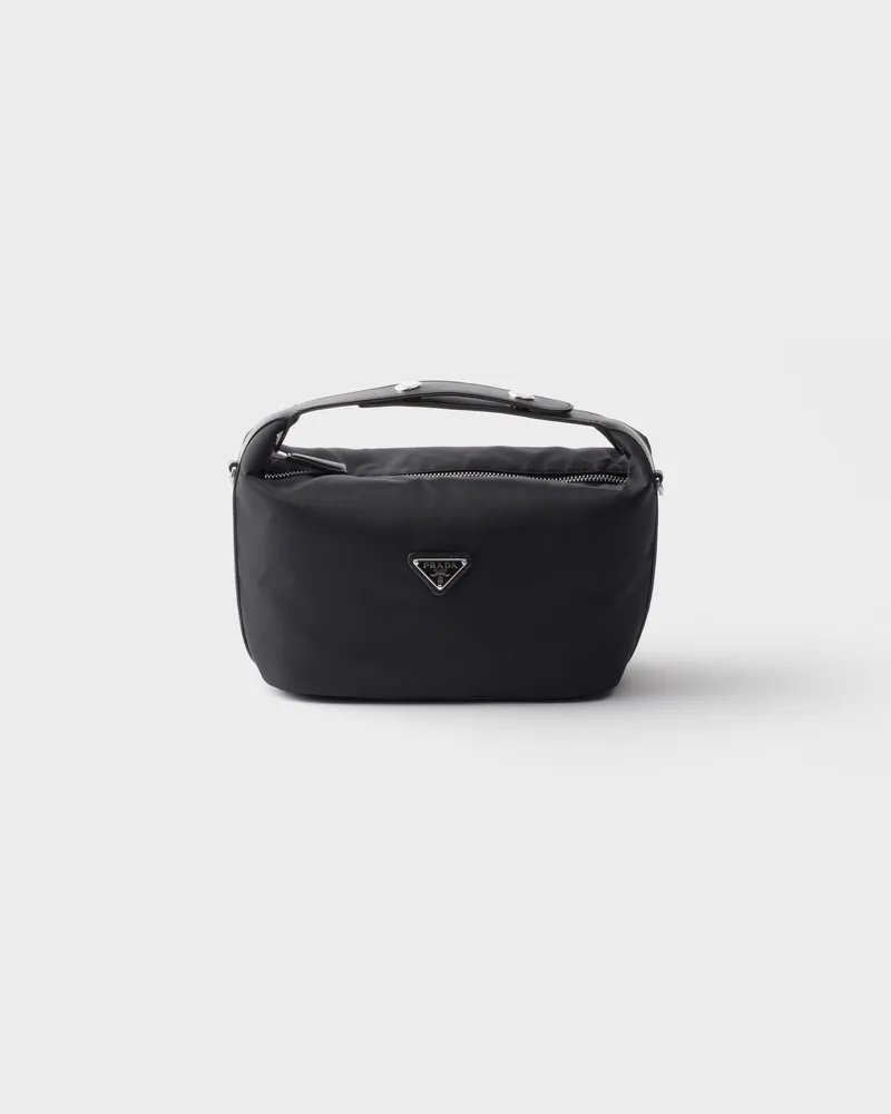 Prada Chérie Mini Bag Aus Re-nylon, Damen, Schwarz Schwarz