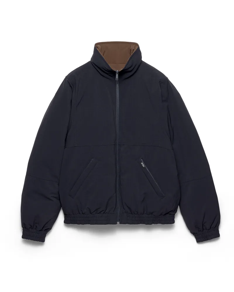 Prada Daunenjacke Aus Re-nylon Zum Wenden, Damen, Blau, Größe Blau