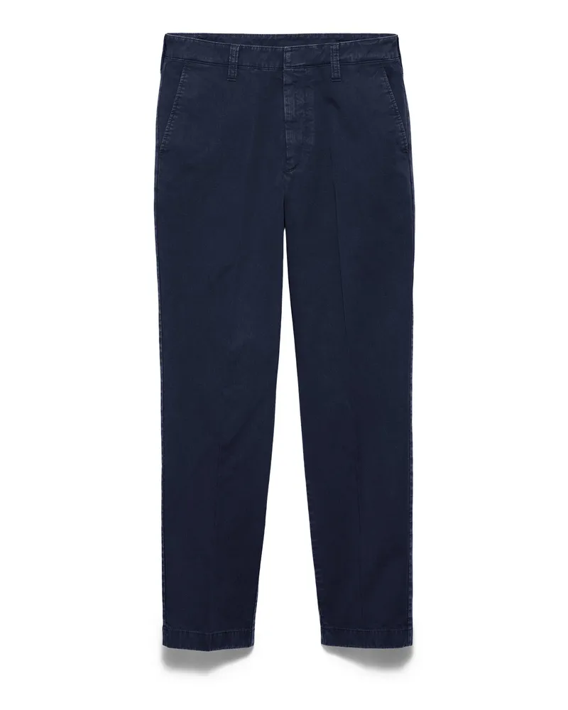 Prada Garment-dyed-hose Aus Baumwolle, Herren, Blau, Größe Blau