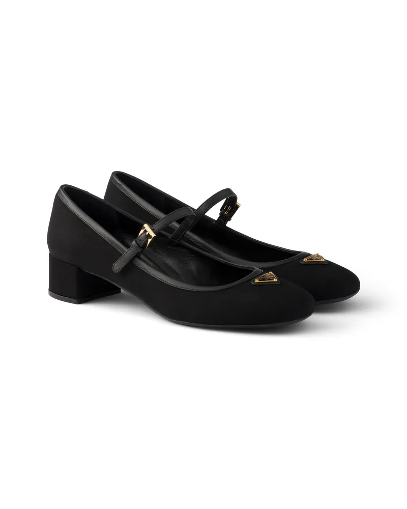 Prada Pumps Aus Stoff, Damen, Schwarz, Größe Schwarz