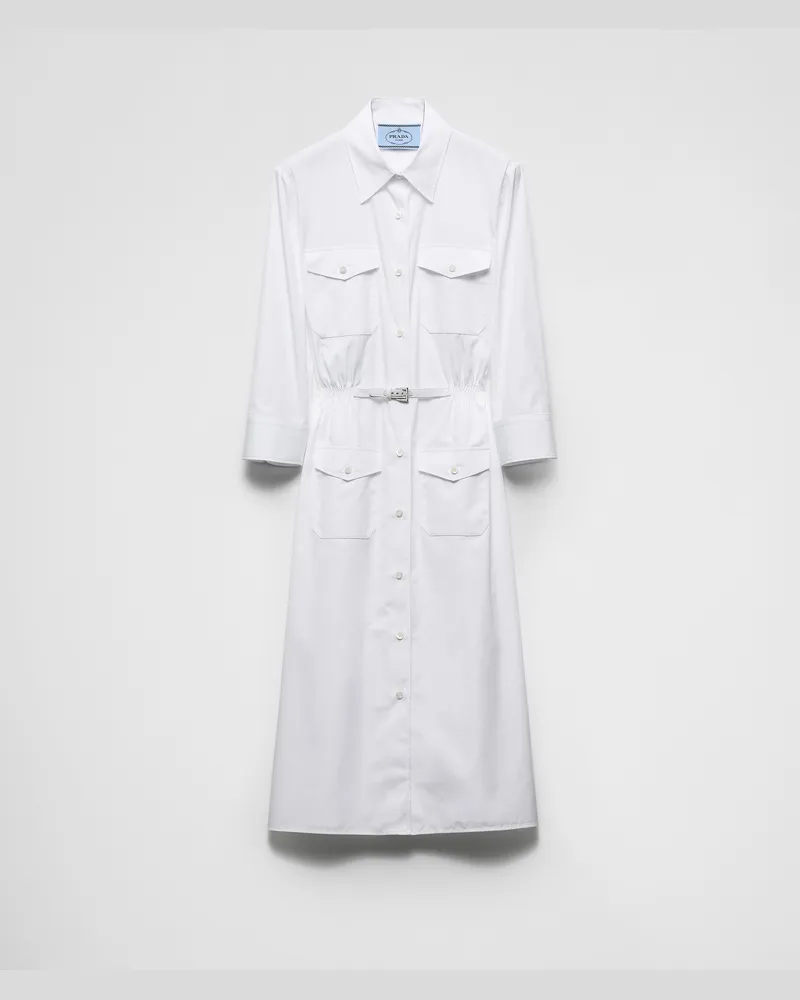 Prada Kleid aus Popeline Weiss