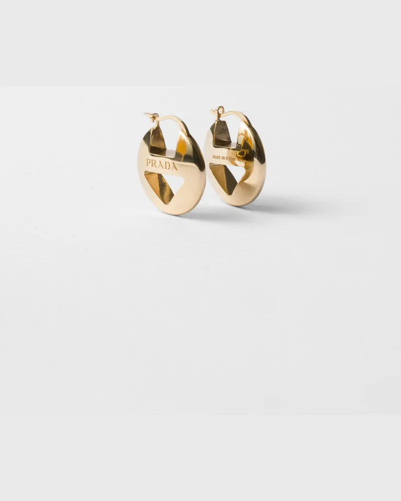 Prada Ohrringe aus Metall Gold