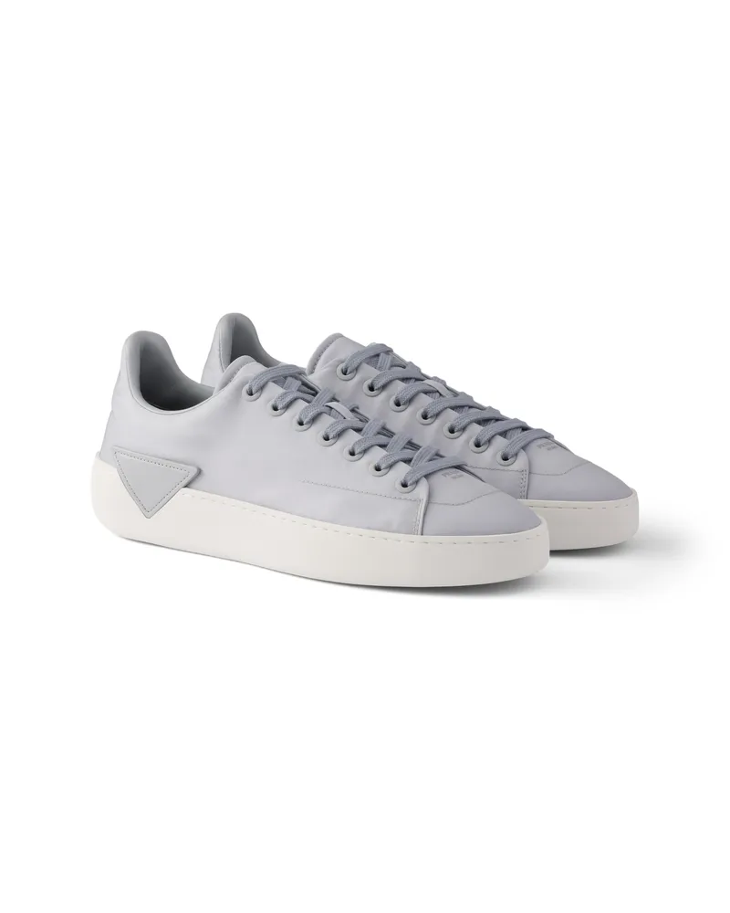 Prada Sneaker Court Aus Re-nylon, Herren, Perlgrau, Größe 11 Perlgrau