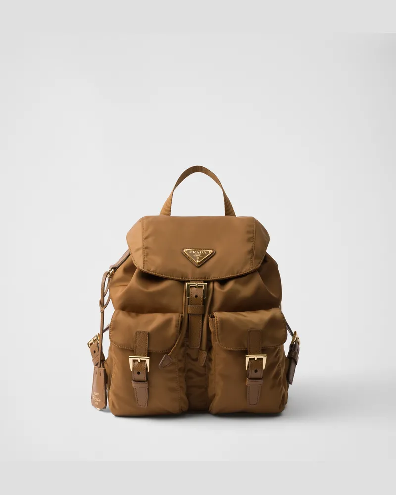 Prada Re-Edition 1978 Kleiner Rucksack aus Re-Nylon Brandy