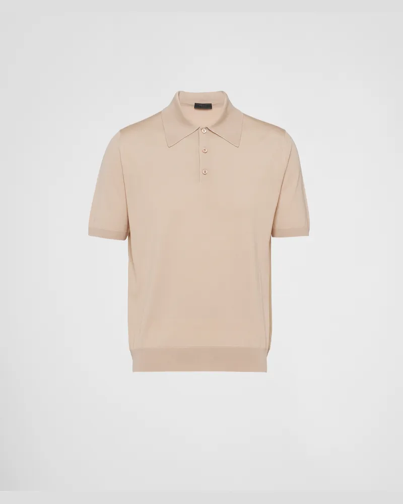 Prada Poloshirt Aus Kammwolle Albino