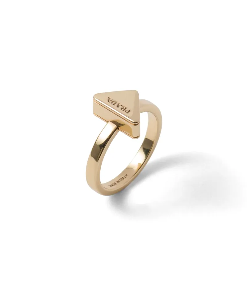 Prada Ring Aus Metall, Damen, Gold, Größe Gold