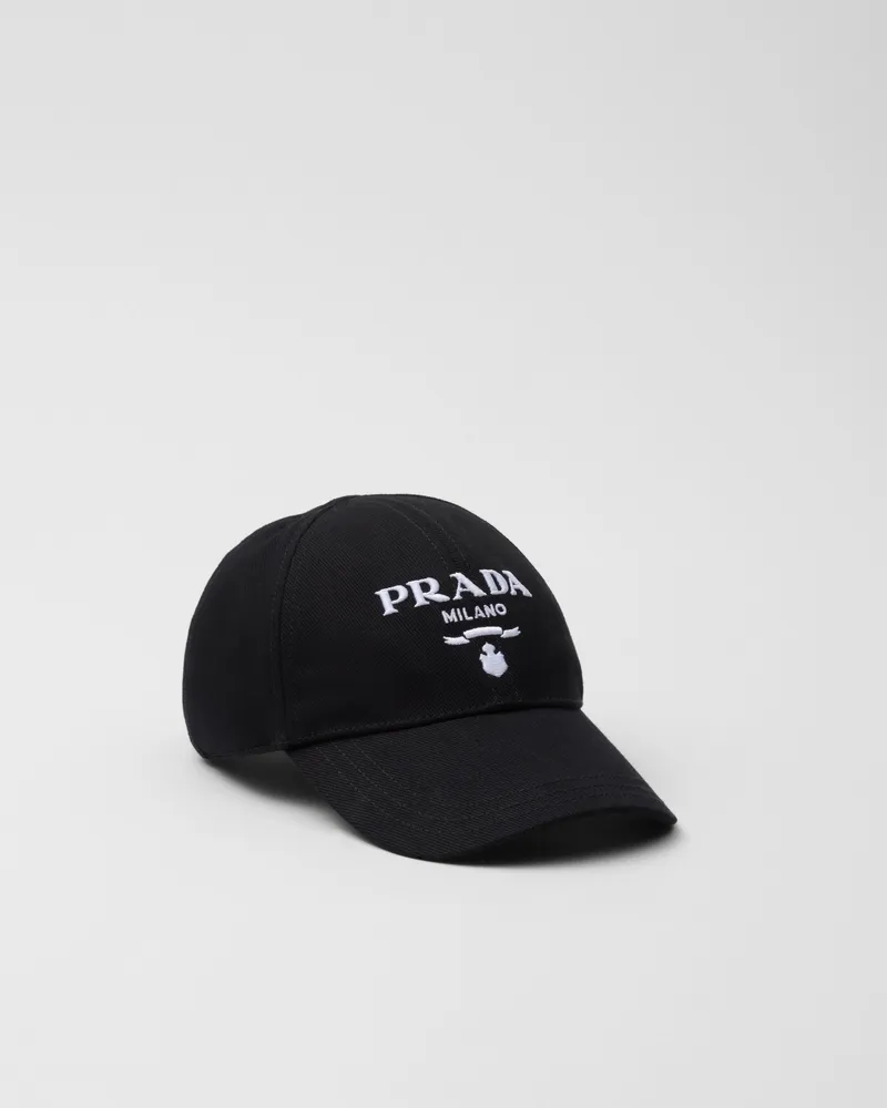Prada Baseballkappe aus Drill Schwarz