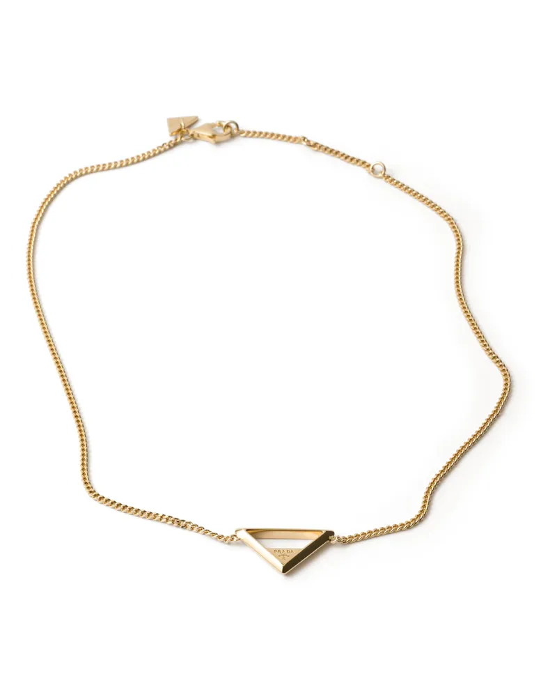 Prada Halskette Aus Metall, Damen, Gold Gold