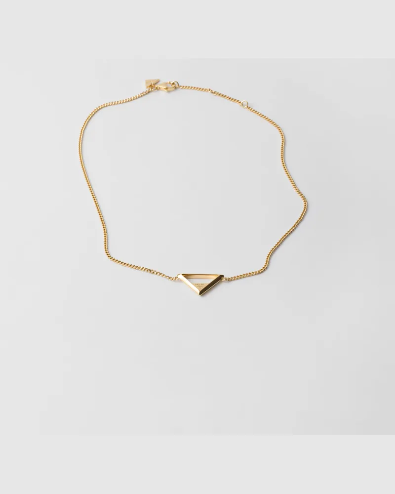 Prada Halskette aus Metall Gold