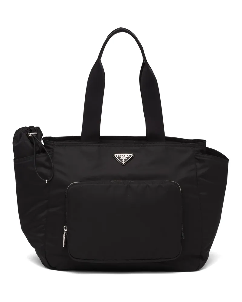 Prada Wickeltasche Aus Re-nylon, Damen, Schwarz Schwarz
