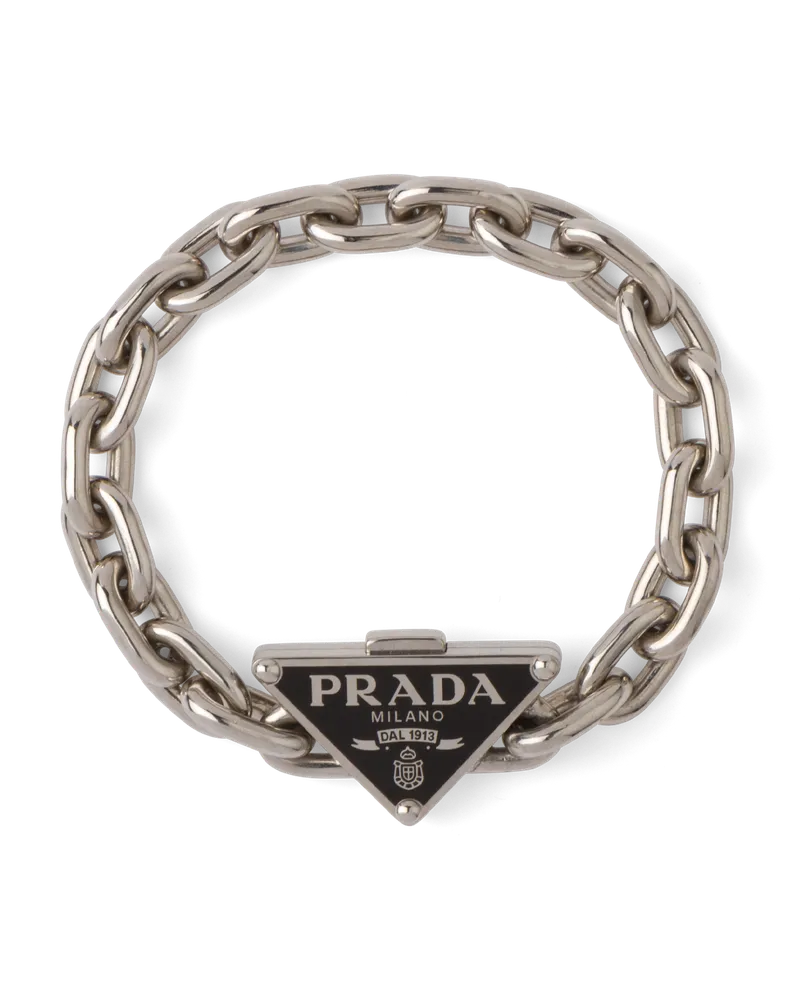 Prada Jewels Logo Armband Silber