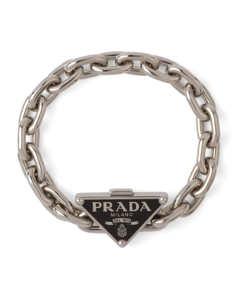 Prada Jewels Logo Armband, Damen, Silber, Größe Silber