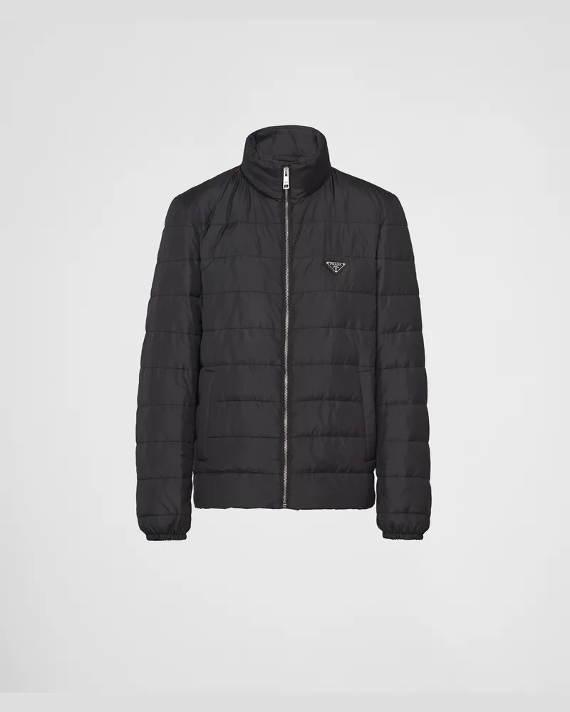 Prada Mittelschwere Daunenjacke aus Polyester Schwarz