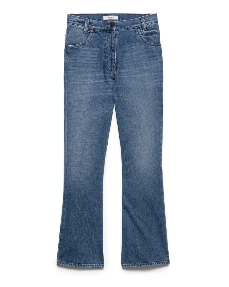 Prada Jeans Aus Denim, Damen, Blau, Größe Blau