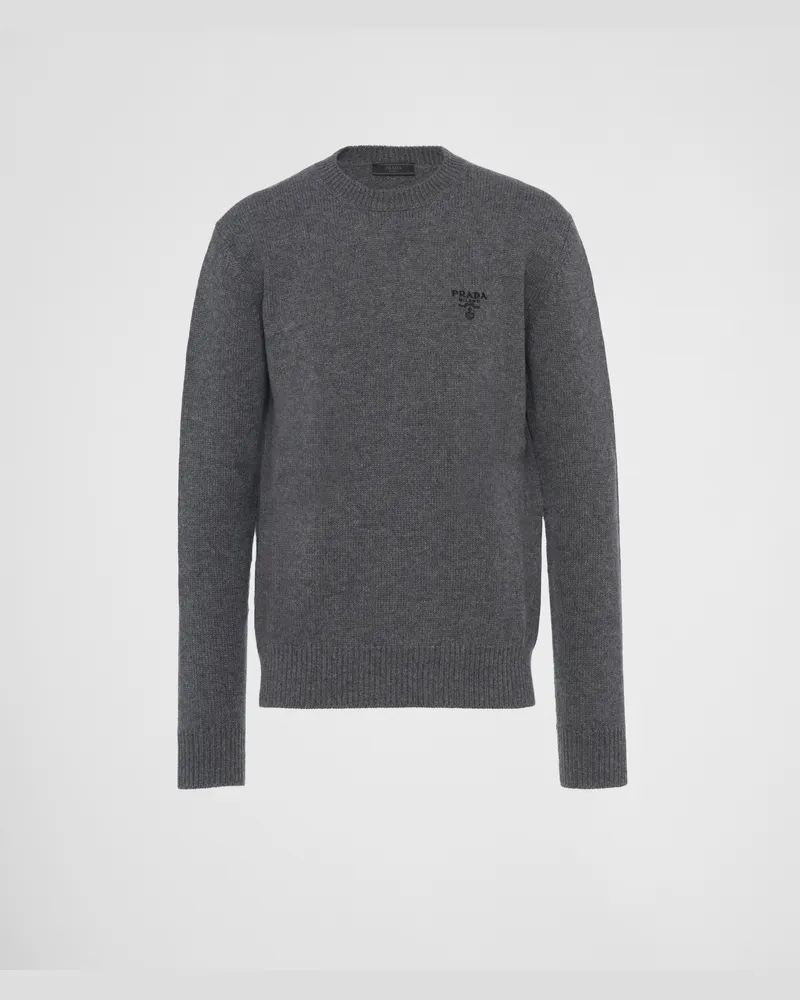 Prada Pullover aus Kaschmir Schiefergrau