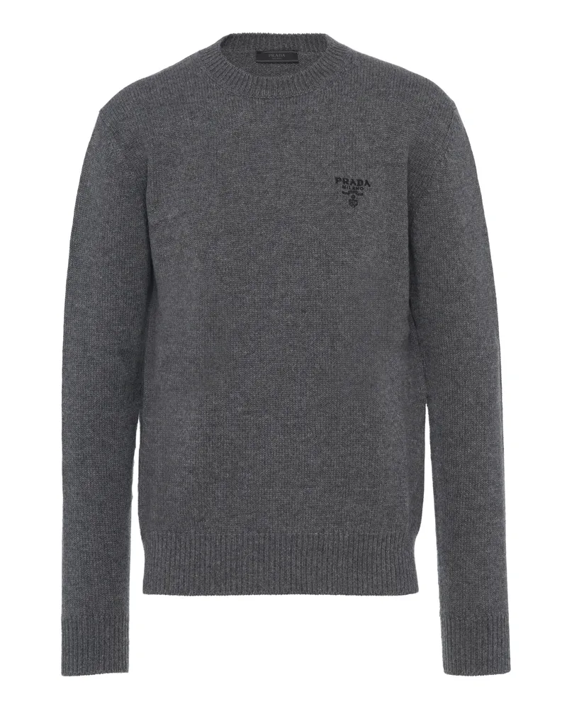 Prada Pullover Aus Kaschmir, Herren, Schiefergrau, Größe Schiefergrau