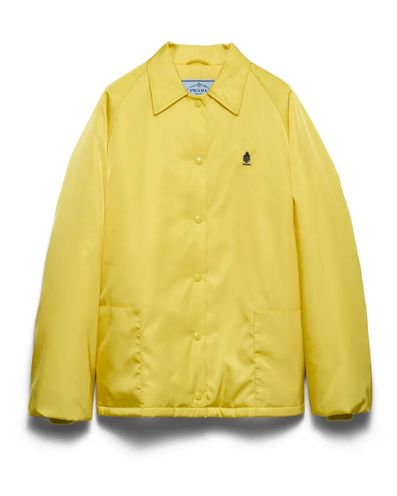 Prada Blousonjacke Aus Re-nylon, Damen, Zitronengelb, Größe Zitronengelb
