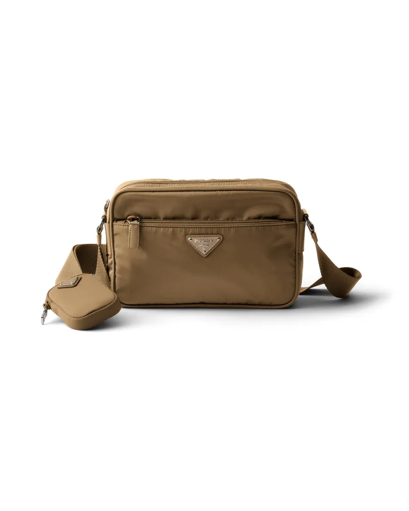 Prada Schultertasche Aus Re-nylon, Damen, Kamelbraun Kamelbraun