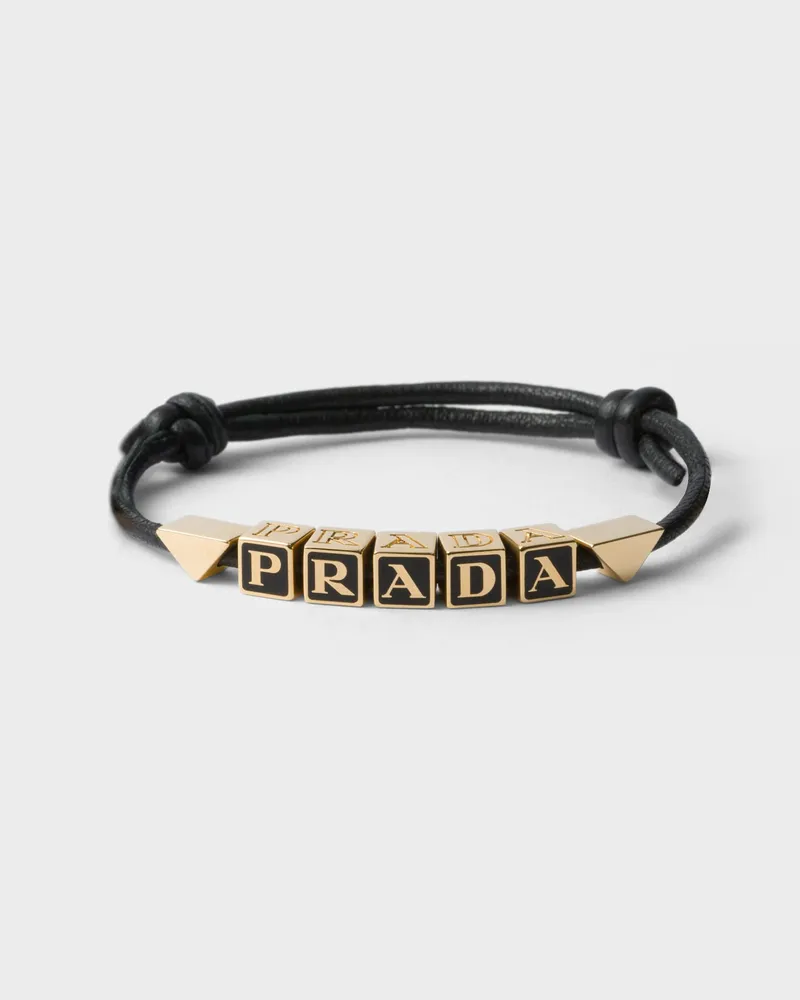 Prada Armband aus Nappa-Leder Schwarz