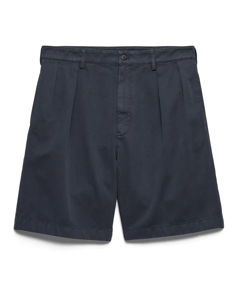 Prada Bermudas Aus Baumwolle, Herren, Blau, Größe Blau