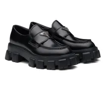 Monolith Mokassins Aus Gebürstetem Leder, Herren, Schwarz, Größe 8,5